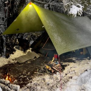 CAMPING in the SNOW - Tent and Tarp - ASMR