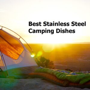 stainless steel camping dishes and plates