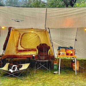 CAMPING in the RAIN - TENT in a TENT