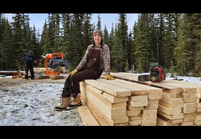 Milling Logs into Lumber | Rough Cut 2x6 for the Shop Walls